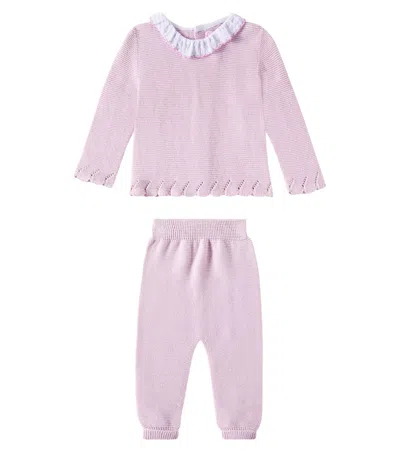 La Coqueta Baby Set Lula Aus Cardigan Und Hose In Lila