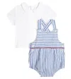 La Coqueta Baby Marina Playsuit And Jazmin Shirt Set In Blue