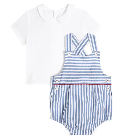 La Coqueta Baby Marina Playsuit And Jazmin Shirt Set In Blue