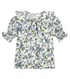 La Coqueta Baby Vanda Floral Cotton Shirt In Multicoloured