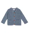 La Coqueta Baby Zas Wool-blend Cardigan In Blue