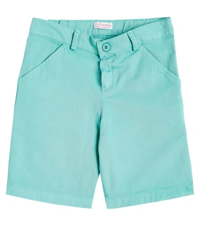 La Coqueta Kids' Bocusi Cotton Shorts In Blue