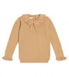 La Coqueta Carisa Wool-blend Sweater In Brown