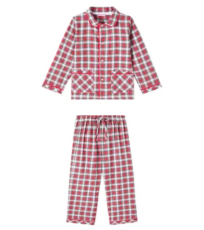 La Coqueta Kids' Checked Cotton Pajamas In Multi