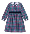 La Coqueta Clarisa Tartan Cotton-blend Dress In Green