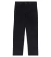 La Coqueta Cotton Velvet Pants In Black