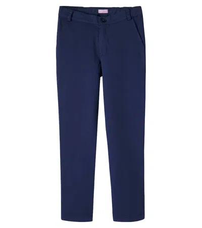 La Coqueta Kids' Elio Cotton Chinos In Blue
