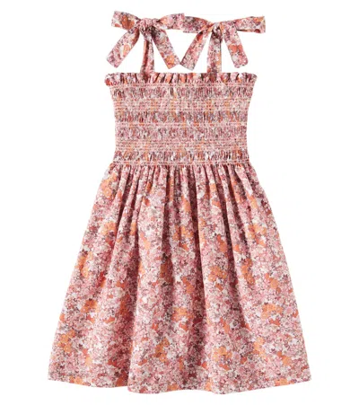 La Coqueta Kids' Kleid Evelia Aus Baumwolle In Multicolor