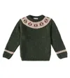 La Coqueta Fair Isle Wool-blend Sweater In Green