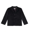 La Coqueta Fiesta Cotton Velvet Blazer In Black