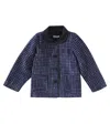 La Coqueta Gabriella Checked Jacket In Blue