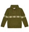 La Coqueta Goyo Fair Isle Wool-blend Sweater In Green