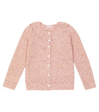 La Coqueta Kids' Cardigan Ivana Aus Einem Wollgemisch In Pink