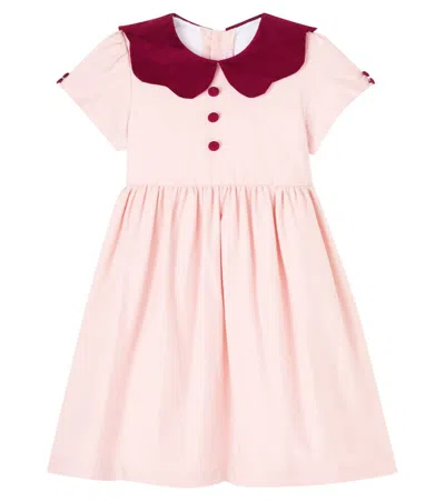 La Coqueta Kids' Julieta Gathered Cotton Dress In Multi