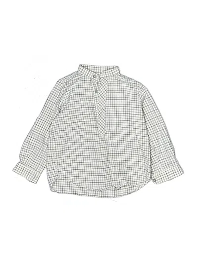 Pre-owned La Coqueta Kids' Long Sleeve Button Down Shirt In Ivory
