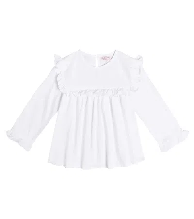 La Coqueta Kids' Lucia Cotton Top In White