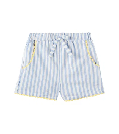 La Coqueta Kids' Miranda Striped Cotton Shorts In Multi