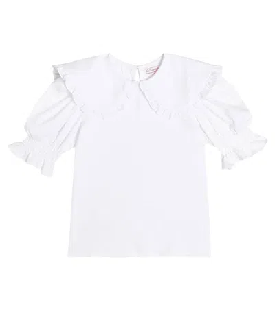 La Coqueta Kids' Nolina Cotton Top In White