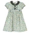 La Coqueta Portia Floral Cotton Dress In Green