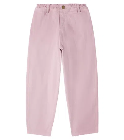 La Coqueta Kids' Tierra Barrel-leg Jeans In Pink