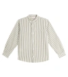 LA COQUETA TOMAS STRIPED COTTON AND LINEN SHIRT