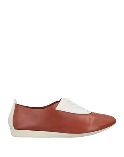 La Corte Della Pelle By Franco Ballin Woman Lace-up Shoes Tan Size 6 Soft Leather In Brown
