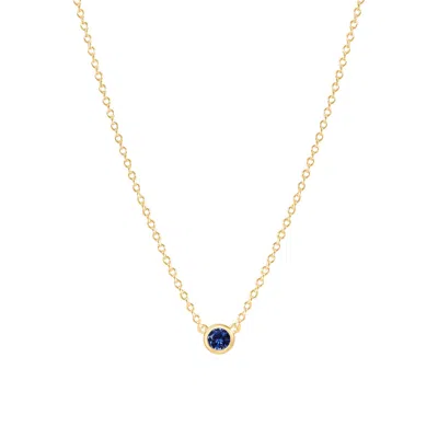 La Côte Club Women's Sapphire September Birthstone Necklace 18k Gold Vermeil In Gray