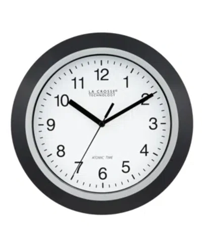 La Crosse Technology 10" Atomic Analog Classic Wall Clock In Black