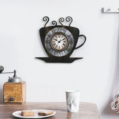 La Crosse Technology 13 In. Latte Mug Quartz Clock In Bronze
