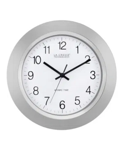 La Crosse Technology 14" Atomic Analog Wall Clock In Silver