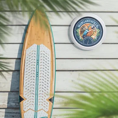 La Crosse Technology 15.75" Indoor/outdoor Margaritaville Wall Clock W/ Temp In Multicolor