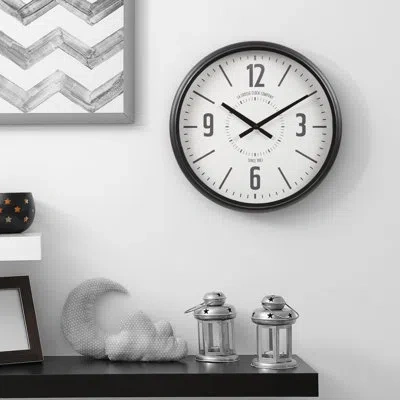 La Crosse Technology 16" Black Industrial Quartz Clock