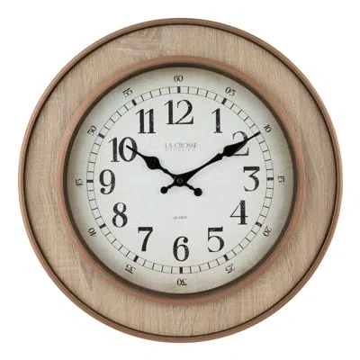 La Crosse Technology 16 Inch Livingston Quartz Wall Clock In Bronze
