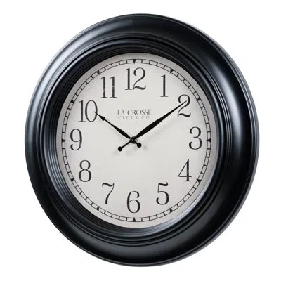 La Crosse Technology 18" Rhodes Quartz Wall Clock In Black