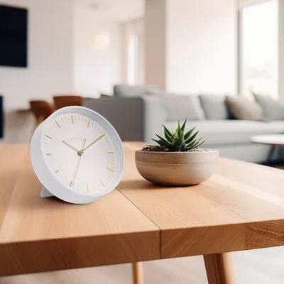 La Crosse Technology 6" Ella Silent Sweeping Quartz Tabletop/wall Clock In White