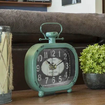 La Crosse Technology 9.25" Wall/table Metal Quartz Clock In Teal