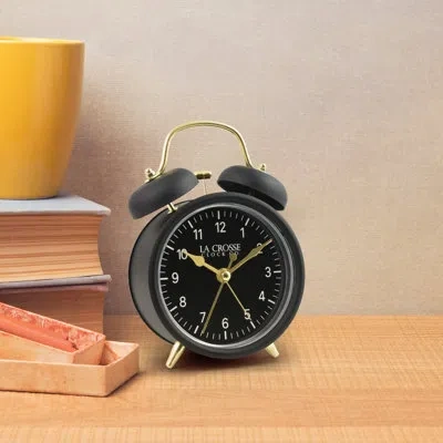La Crosse Technology Analog Quartz Alarm Tabletop Clock In Black