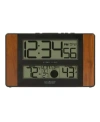 La Crosse Technology Atomic Digital Clock With Temperature And Moon Phase In Red