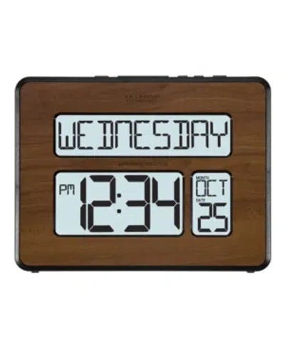 LA CROSSE TECHNOLOGY BACKLIGHT ATOMIC FULL CALENDAR DIGITAL CLOCK WITH EXTRA LARGE DIGITS