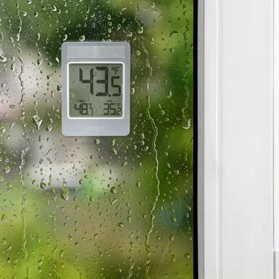 La Crosse Technology Battery Operated Digital Window Thermometer With Daily Records