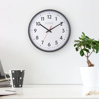 La Crosse Technology Commercial Quartz Wall Clock In Black