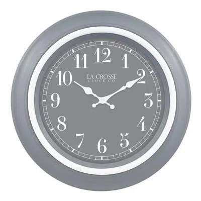 La Crosse Technology Darraich 18" Quartz Wall Clock In White;gray