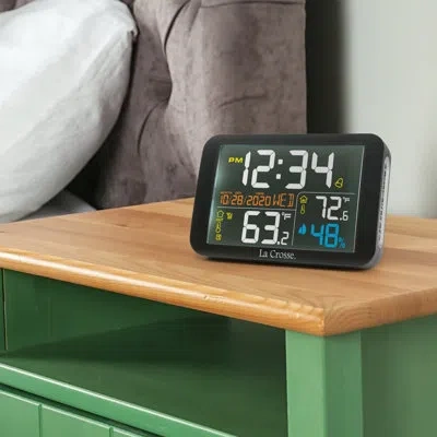 La Crosse Technology Digital Electric Alarm Tabletop Clock In Black