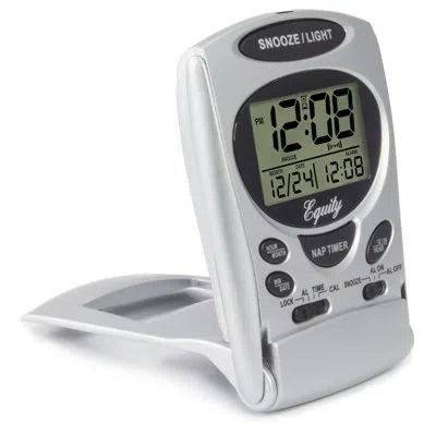 La Crosse Technology Digital Quartz Alarm Tabletop Clock In Silver