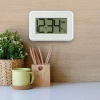 La Crosse Technology Digital Wall Clock In White