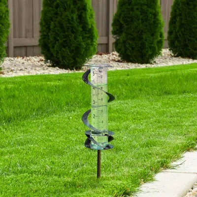 La Crosse Technology Helix Garden Metal Rain Gauge