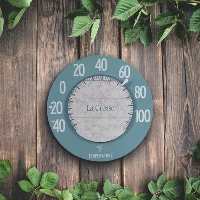 La Crosse Technology La Crosse 104-120b 8-inch Geometric Design Floating Dial Thermometer