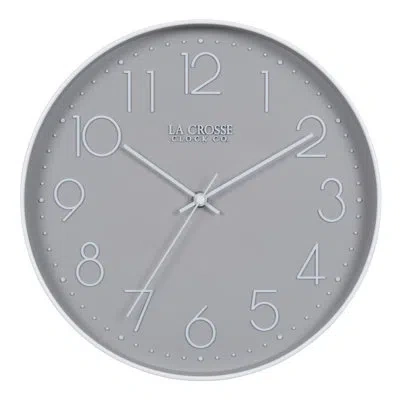 La Crosse Technology La Crosse 12" Silent Quartz Clock In Gray