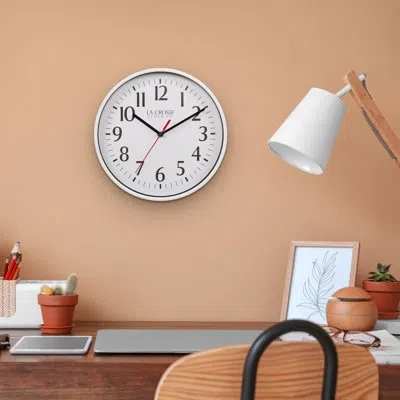 La Crosse Technology La Crosse Clock 10 In. Basics Analog Quartz Wall Clock In White