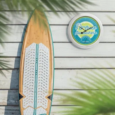 La Crosse Technology Margaritaville 15.75" Indoor/outdoor Wall Clock In Blue;white;green